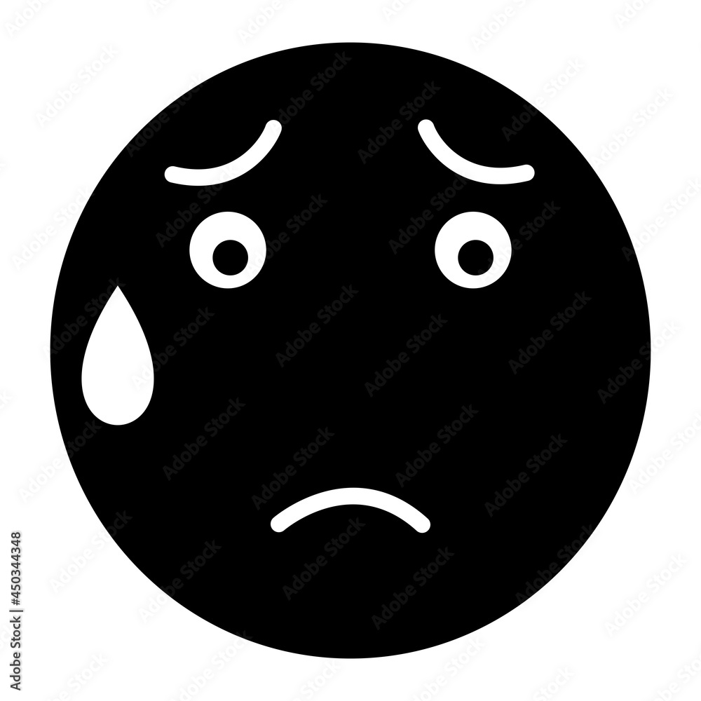 Fototapeta premium Vector Embarrassed Glyph Icon Design