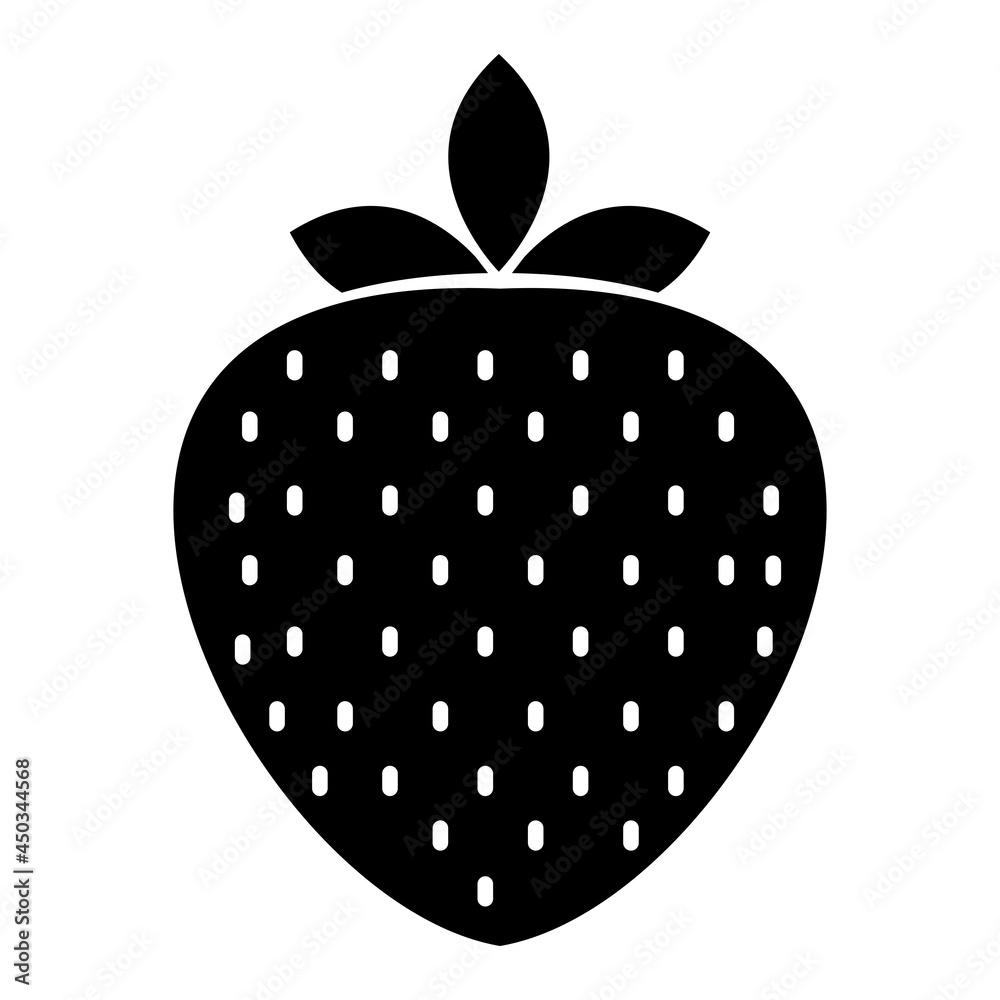 Vector Strawberry Glyph Icon Design Vector Strawberry Glyph Icon Design