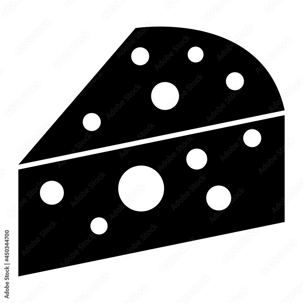 Vector Cheese Glyph Icon Design Vector Cheese Glyph Icon Design