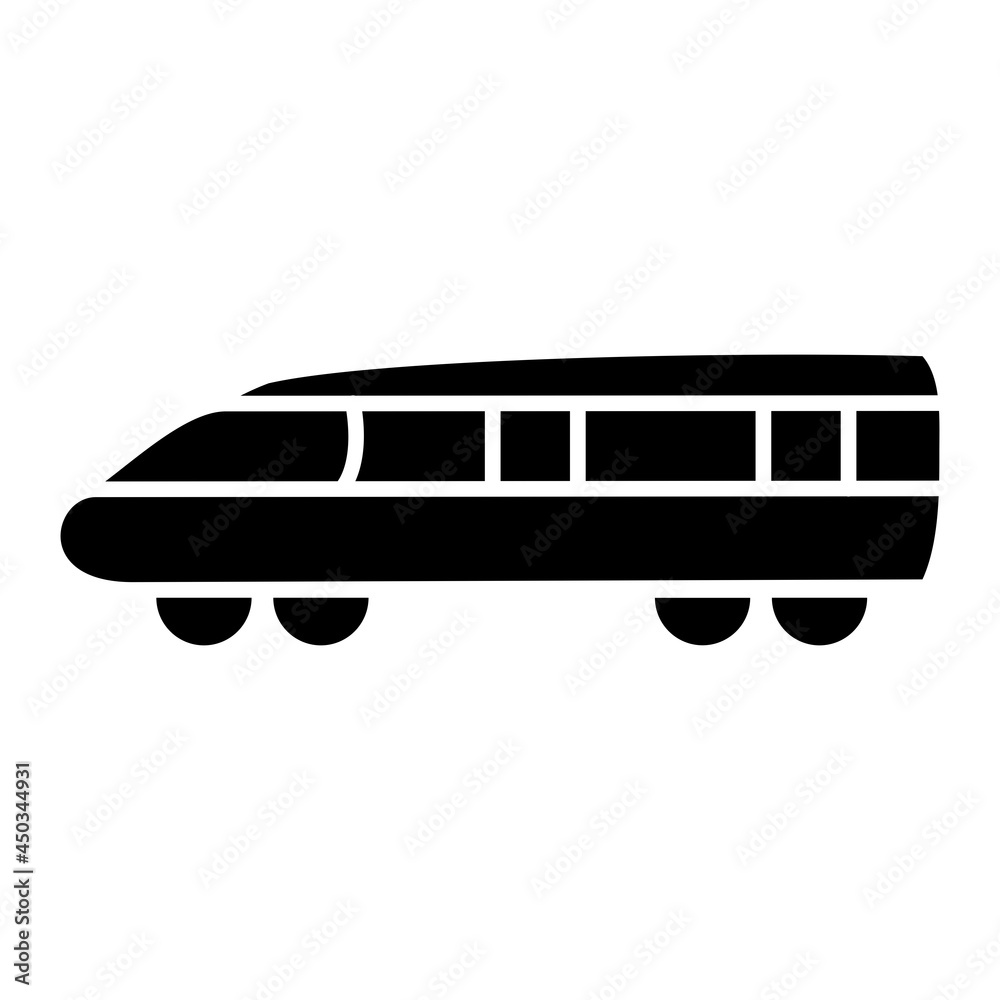 Vector Train Glyph Icon Design Vector Train Glyph Icon Design