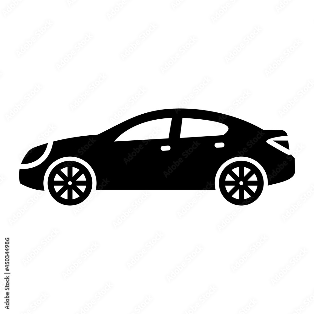 Vector Car Glyph Icon Design