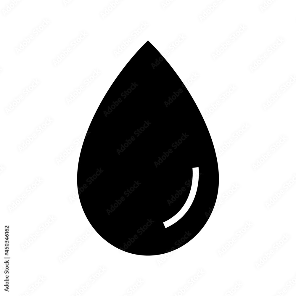 water droplet icon or logo isolated sign symbol vector illustration - high quality black style vector icons
