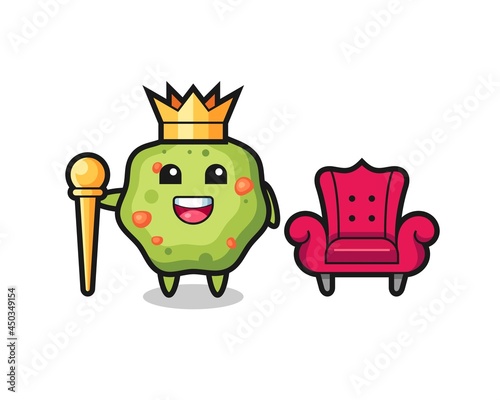 Mascot cartoon of puke as a king