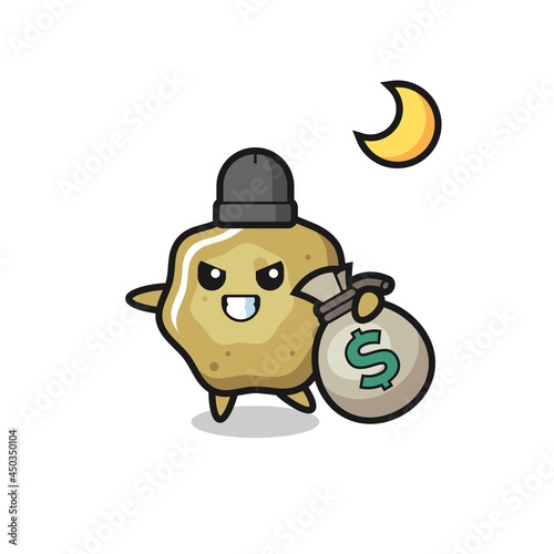 Illustration of loose stools cartoon is stolen the money