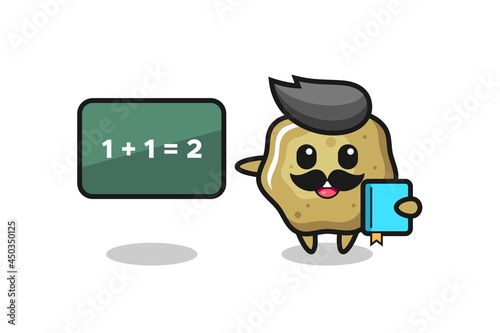 Illustration of loose stools character as a teacher