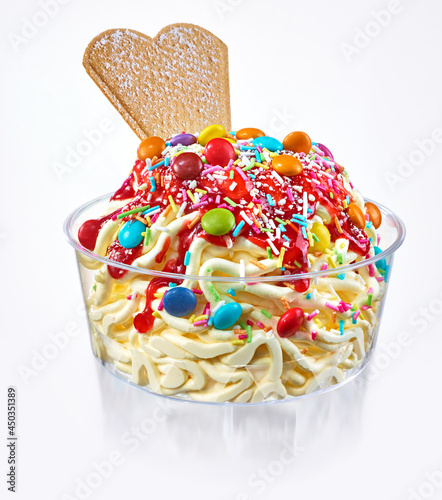 Canvas Print Kinder Spaghetti-Eis