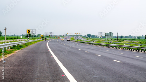 Newly constructed Delhi Meerut Expressway from Delhi to Meerut photo