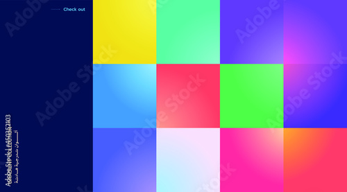 Calm Gradient Collection, Arabic text means: Calm gradient colors