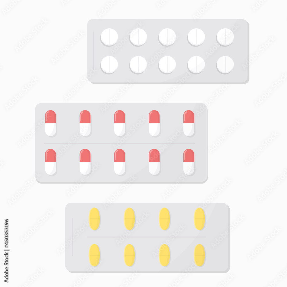 Healthcare medications in cartoon style. Isolated vector illustration set. Healthcare medications in cartoon style. Isolated vector illustration set.