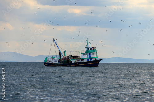 Fishing trawler at the Black sea in Bulgaria