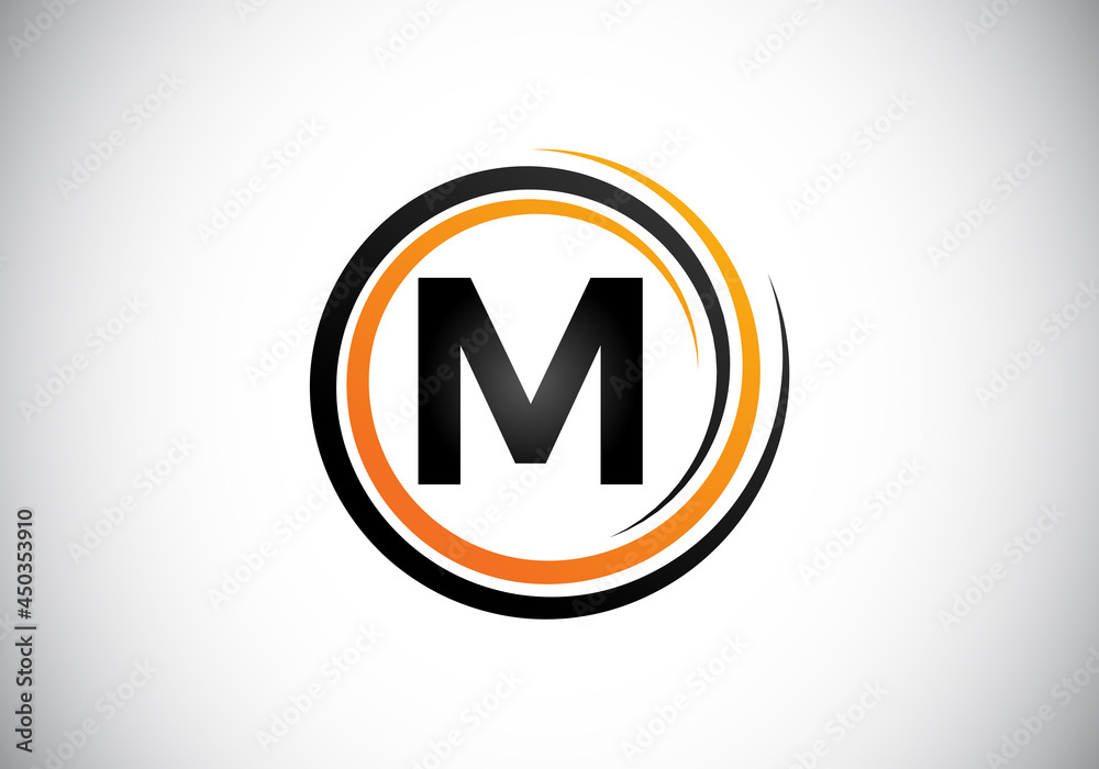 Initial M monogram alphabet in the spiral. Swirl spiral infinity logo design. Font emblem. Modern vector logo for the business, and company identity Initial M monogram alphabet in the spiral. Swirl spiral infinity logo design. Font emblem. Modern vector logo for the business, and company identity