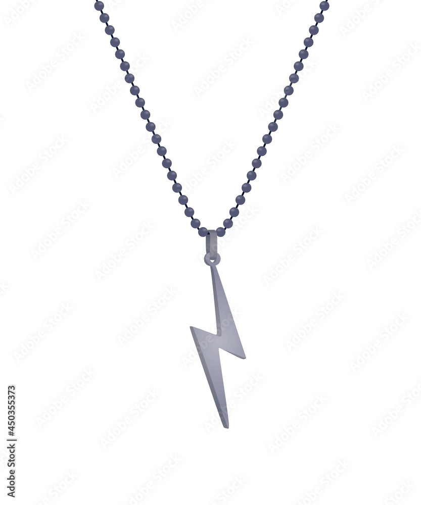 Metal flash chain. vector illustration Metal flash chain. vector illustration