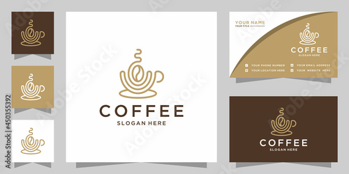 Elegant coffee logo and business card design