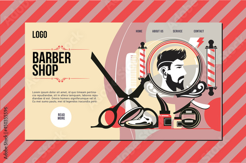  Barber Shop Design Website Landing Page