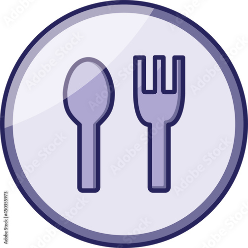 Plate Spoon Fork Vector Illustration