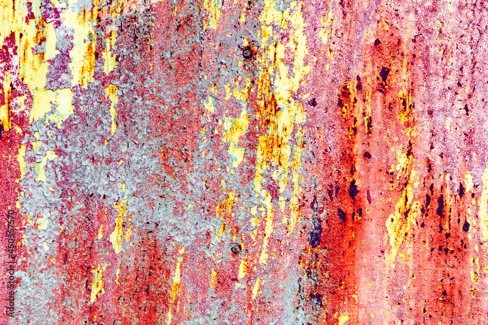 Metal texture with scratches and cracks which can be used as a background