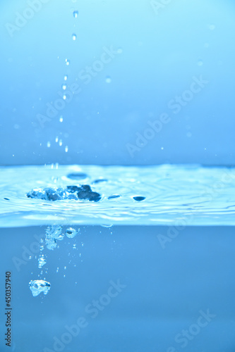 水面と気泡