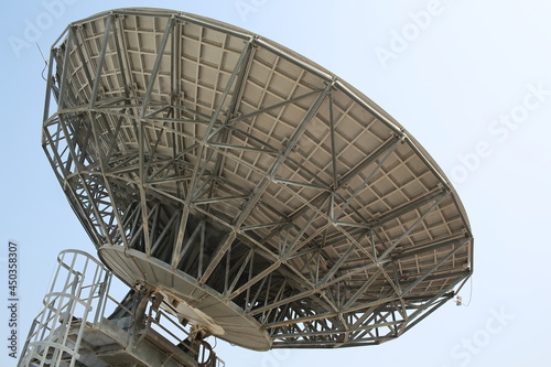 Parabolic antenna in tv station in hong kong