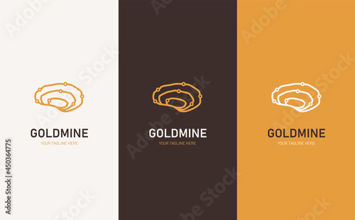 Goldmine and dots - Logo concept - minimalist
