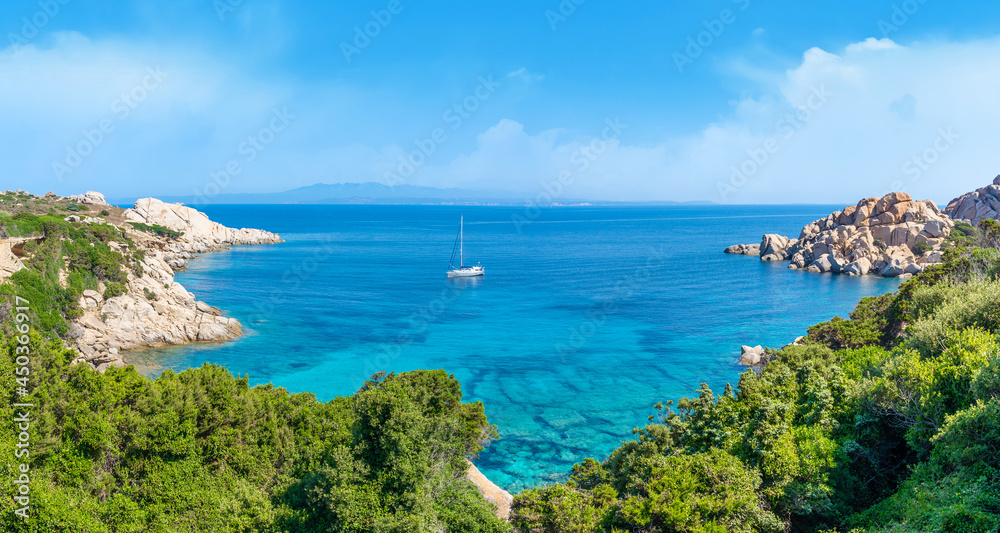The italian island Sardinia in mediterranean sea