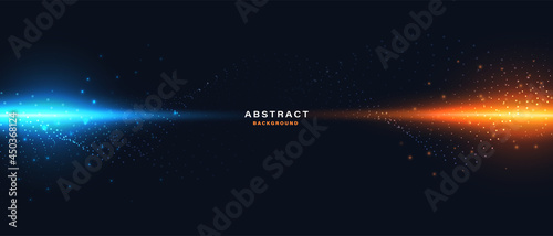 Abstract digital technology background with glowing light effect.	