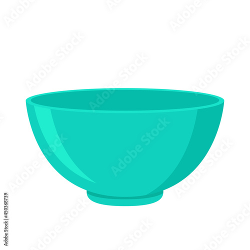 Blue Bowl. Bowl on white background. bowl vector.