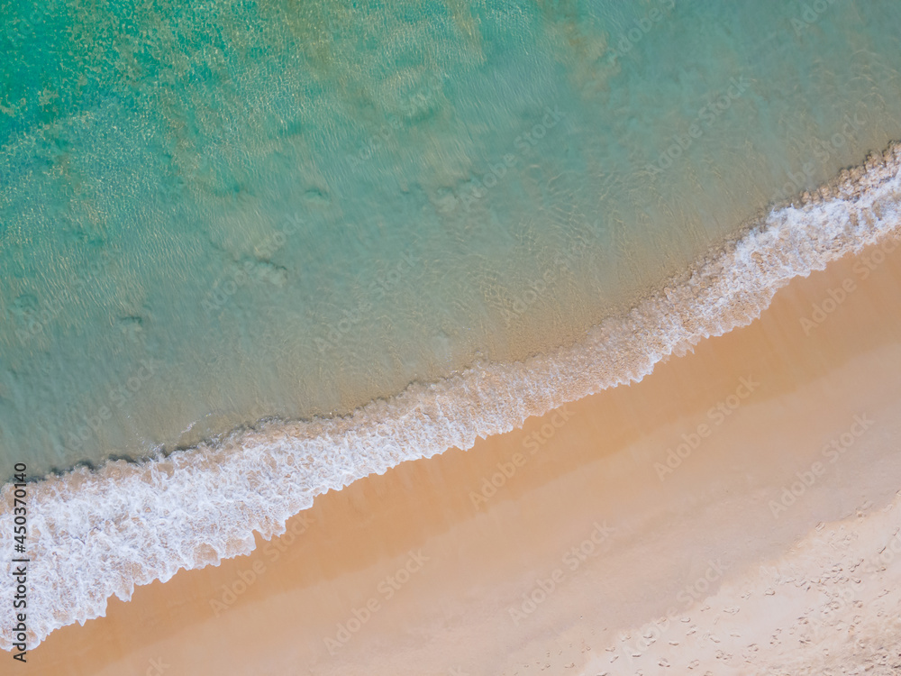 Beach sea sand top view