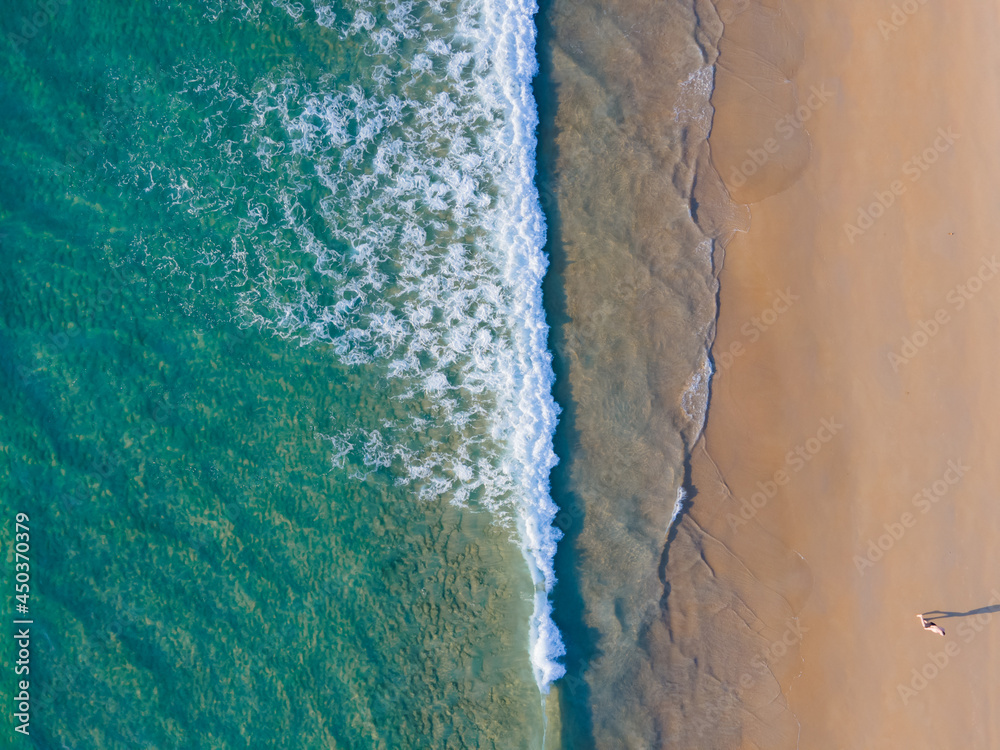 Scene of Beautiful sea waves. Aerial view of drone. Beach sand and sea copy space area. Summer sunset seascape. Phuket Thailand Beach. Water texture. Top view beach sea. Nature and travel concept. Scene of Beautiful sea waves. Aerial view of drone. Beach sand and sea copy space area. Summer sunset seascape. Phuket Thailand Beach. Water texture. Top view beach sea. Nature and travel concept.