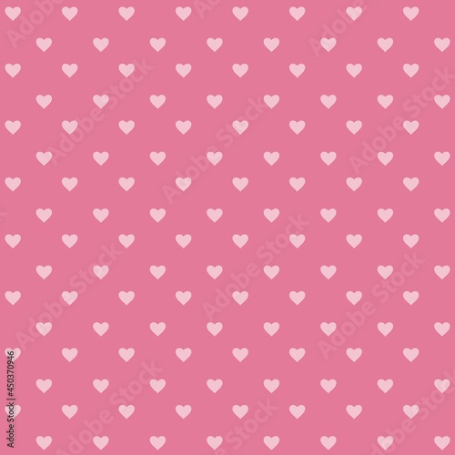 Seamless pink hearts background pattern