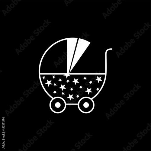 Pram icon vector Pram icon
