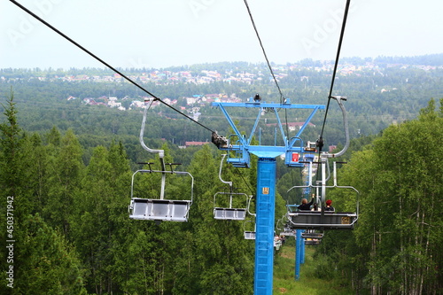 cable car in the mountains