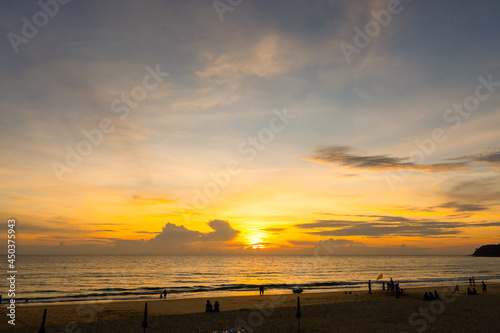 sunset on the beach