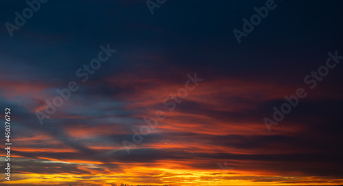 red sunset sky © BUDDEE