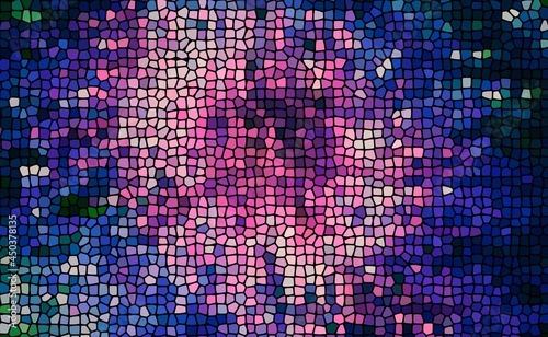 Stained Glass Space Illustration Background Purple