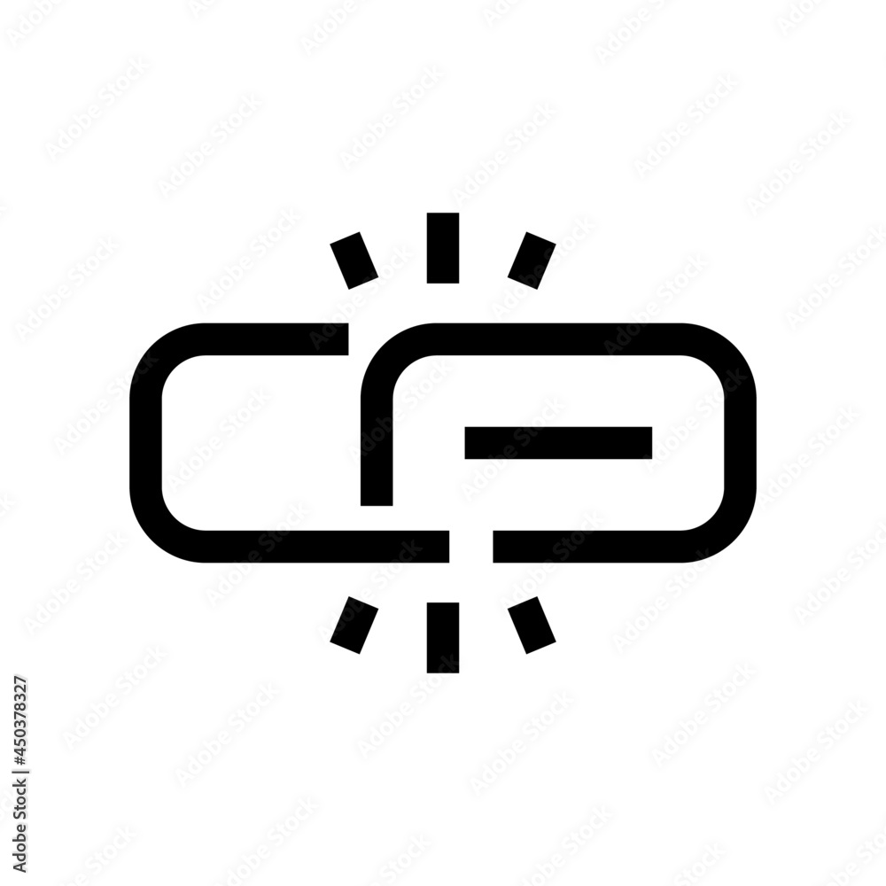 broken link icon or logo isolated sign symbol vector illustration - high quality black style vector icons
broken link icon or logo isolated sign symbol vector illustration - high quality black style vector icons