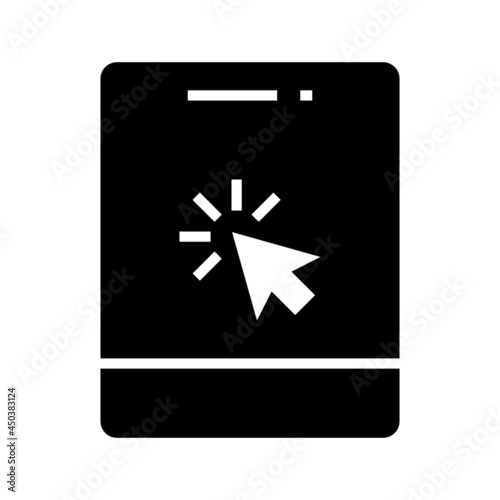 mobile click icon or logo isolated sign symbol vector illustration - high quality black style vector icons 