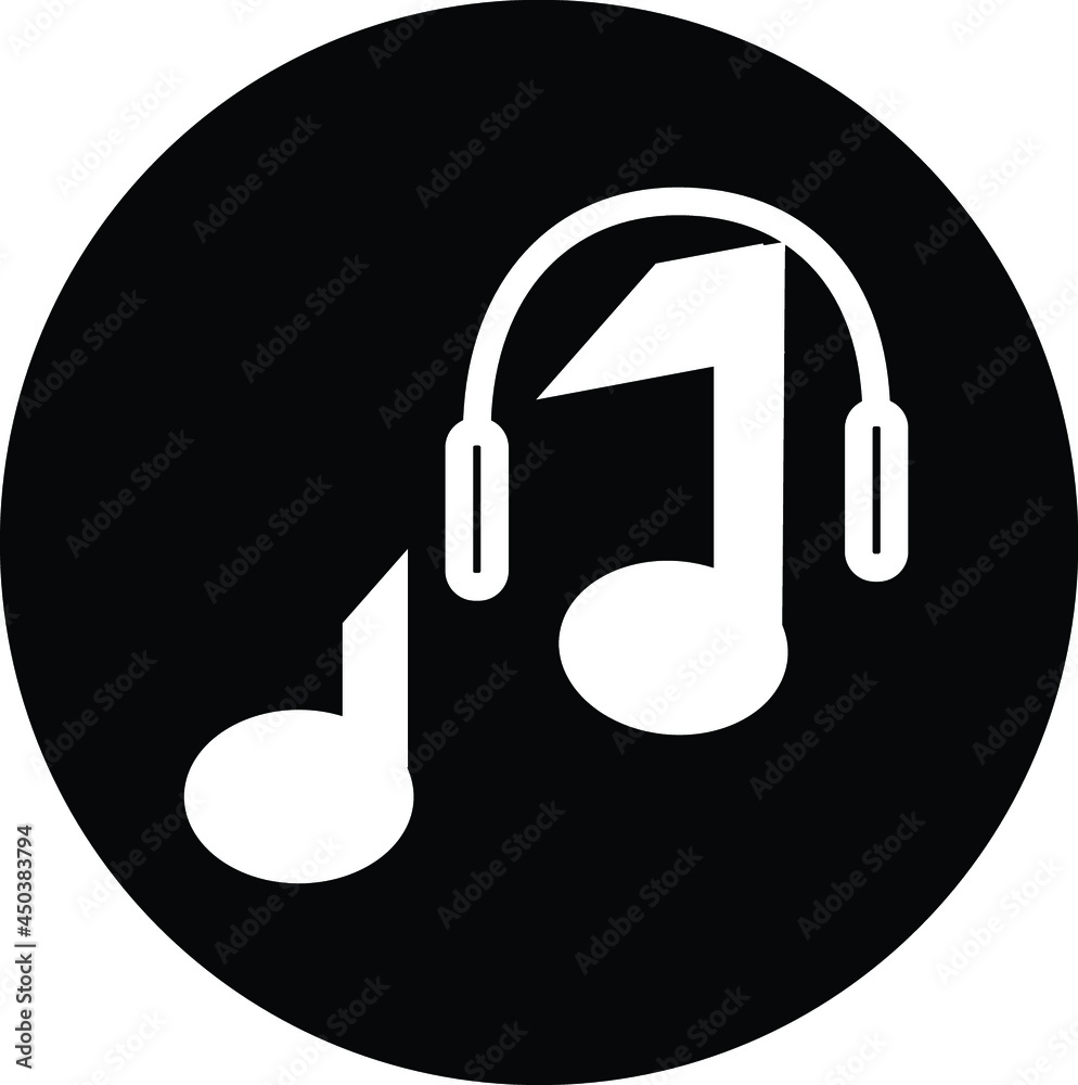 Sound, song music symbol or icon isolated on white background Sound, song music symbol or icon isolated on white background