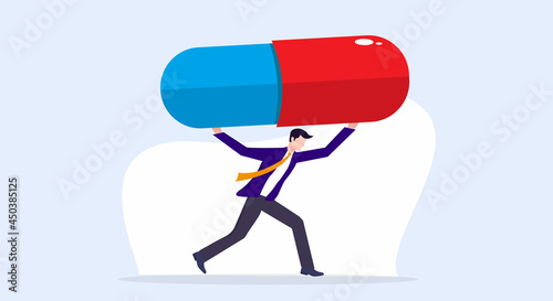 Pill concept, vector illustration. Medicine