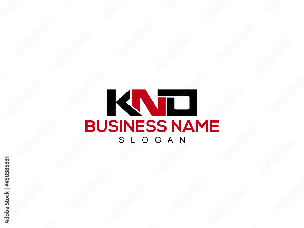 Letter KNO Logo, Creative kno Logo Letter Vector Stock - obrazy, fototapety, plakaty 