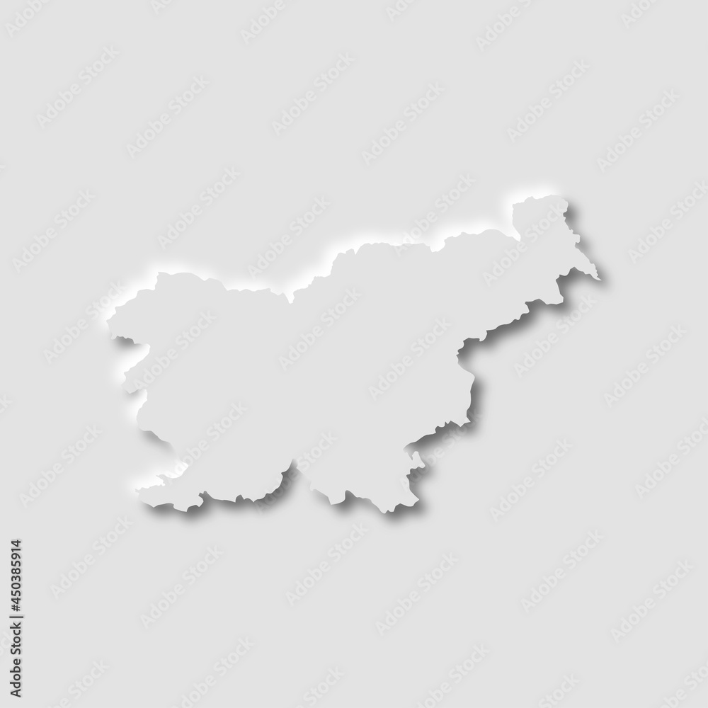 Slovenia map in neumorphism style, vector illustration Slovenia map in neumorphism style, vector illustration