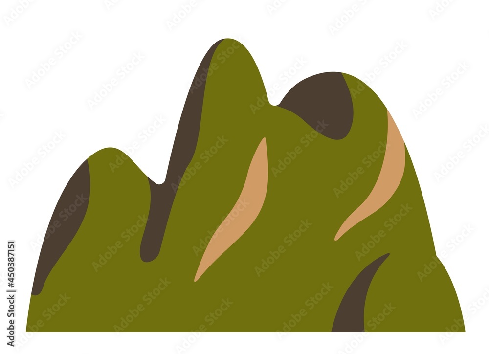 Fototapeta premium Top mountain China hill peaks vector logo silhouette illustration. Outdoor isolated sun landscape icon element. Nature travel, climbing, camping, tourism, hiking hills poster design badge.