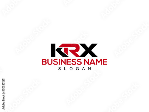 Letter KRX Logo, Creative krx Logo Letter Vector Stock photo