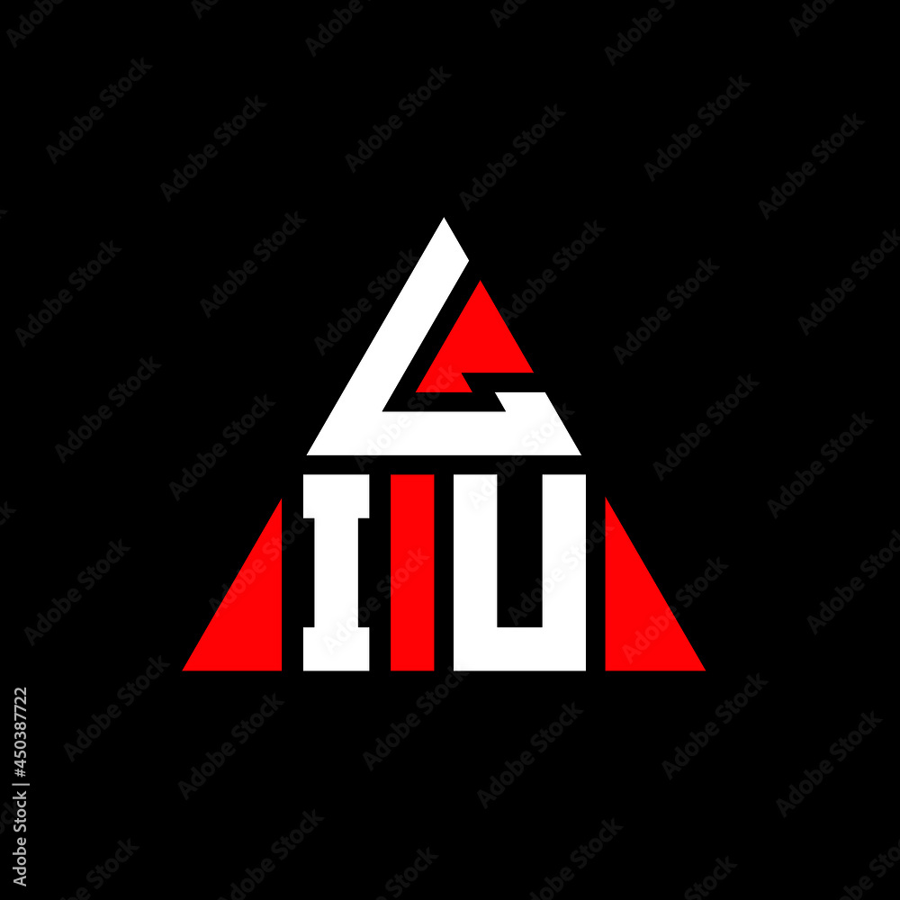LIU triangle letter logo design with triangle shape. LIU triangle logo ...