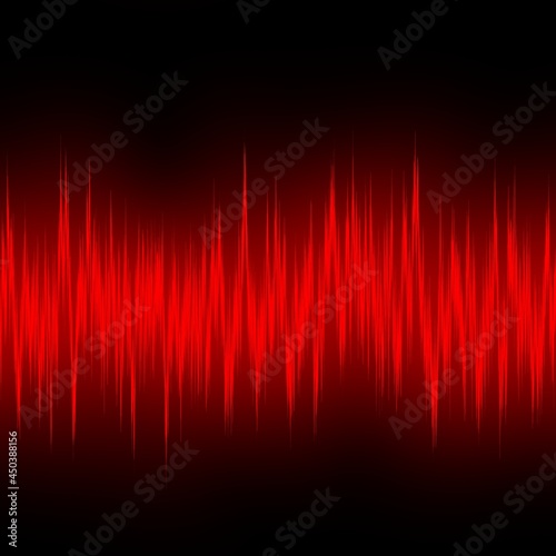 Seamless glowing red waveform texture