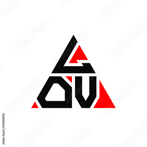 Free Download LOV triangle letter logo design with triangle shape. LOV triangle logo design monogram. LOV triangle vector logo template with red color. LOV triangular logo Simple, Elegant, and Luxurious Logo. LOV  - GFXLoad