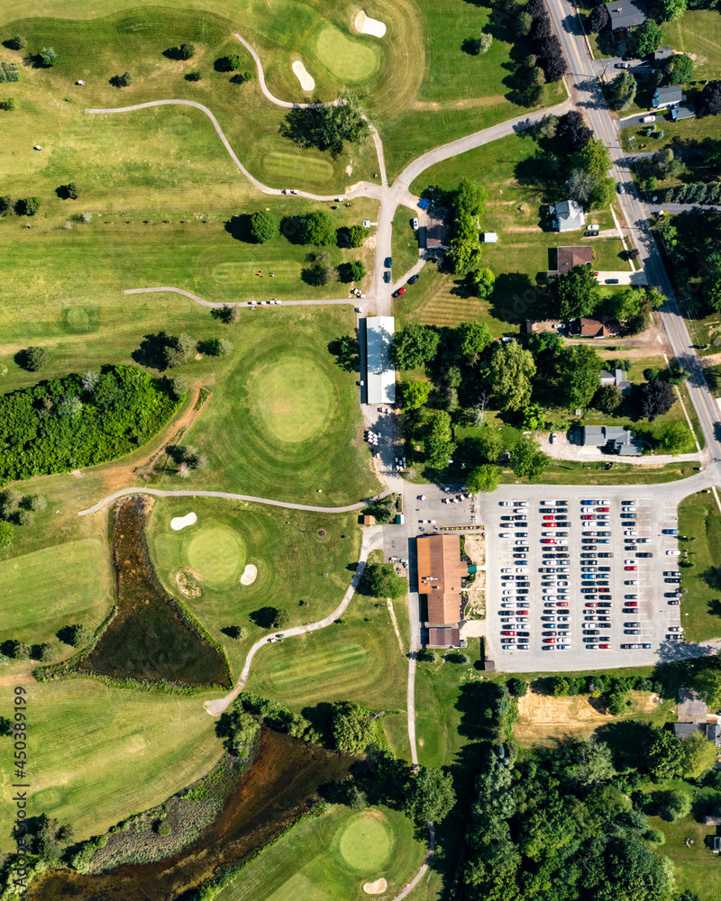 Fototapeta premium Golf course from above
