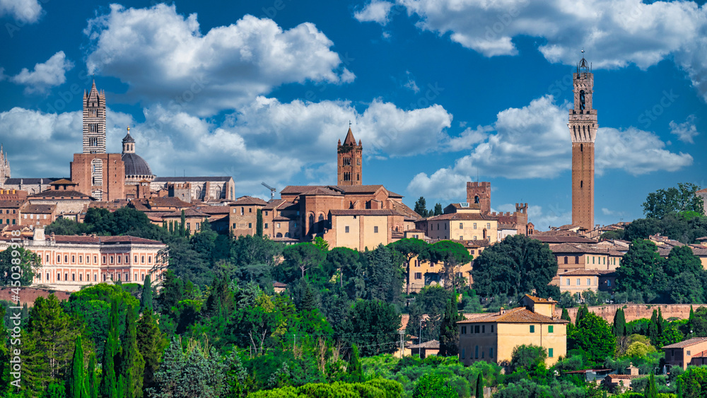 Panoramic View of Siena, Tuscany, Italy