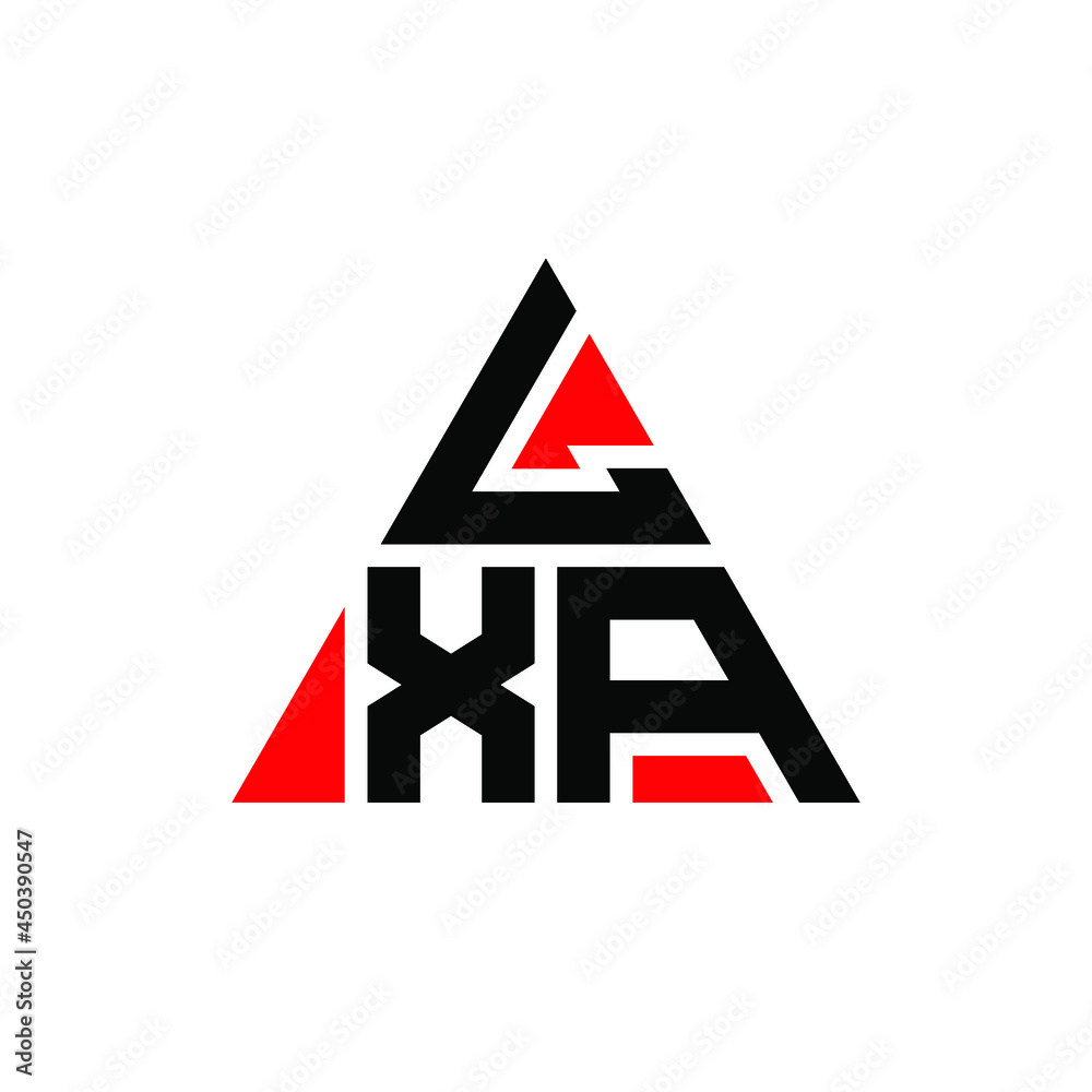 LXA triangle letter logo design with triangle shape. LXA triangle logo ...
