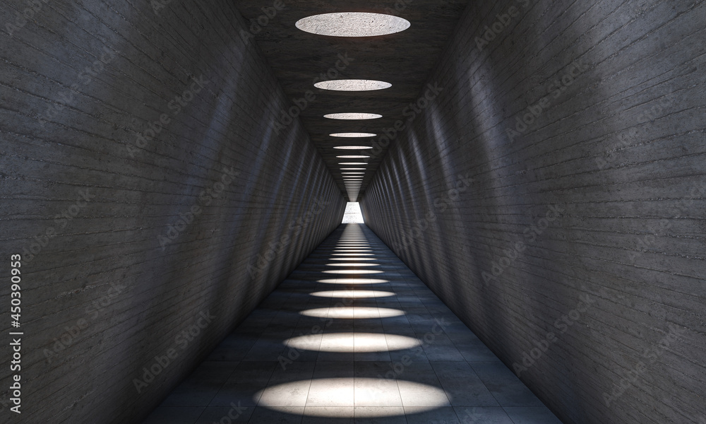 Fototapeta premium abstract architecture, long tunnel