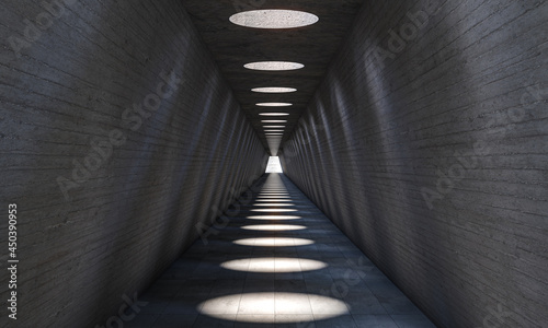 Fototapeta Naklejka Na Ścianę i Meble -  abstract architecture, long tunnel